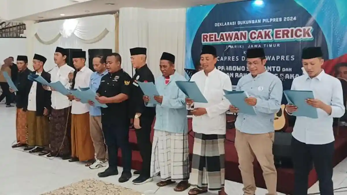 Relawan Erick Thohir Kini Kompak Dukung Prabowo-Gibran, Bentuk Relawan di Jatim