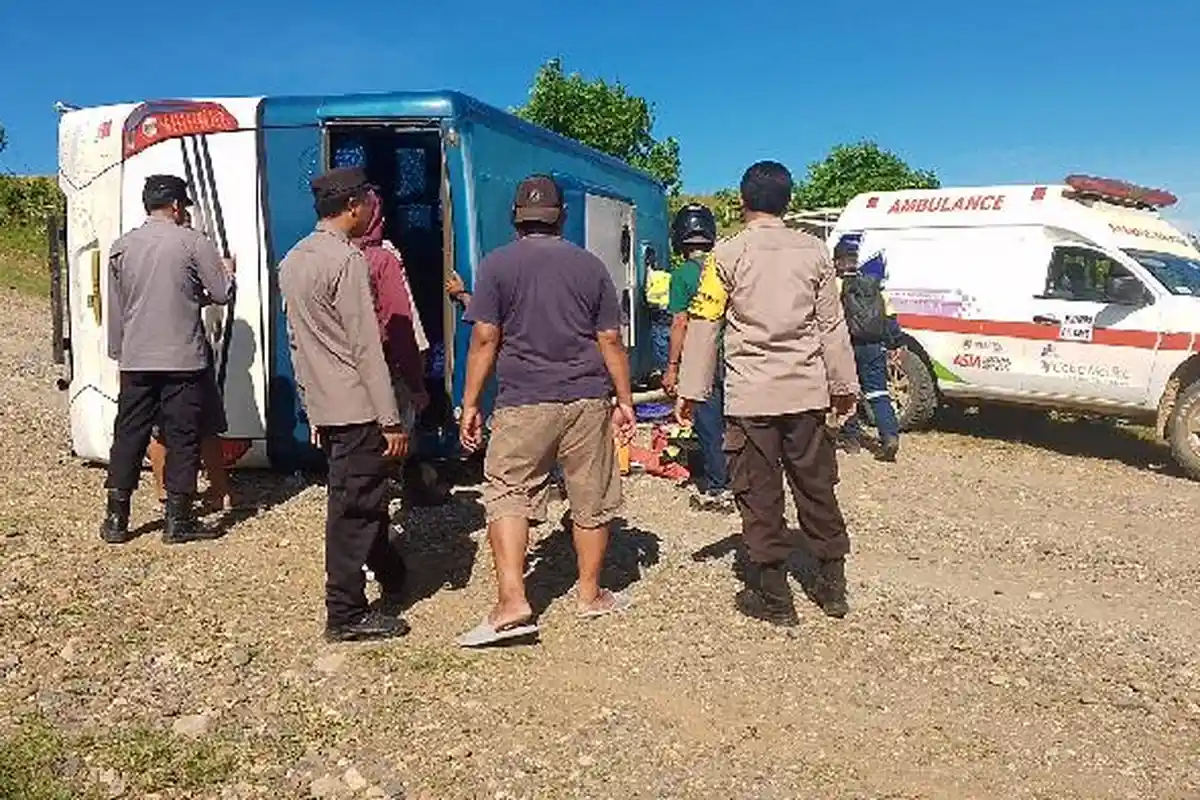 Kronologi Kecelakaan Bus Andika yang Mengangkut Pegawai Tambang di Sumbawa