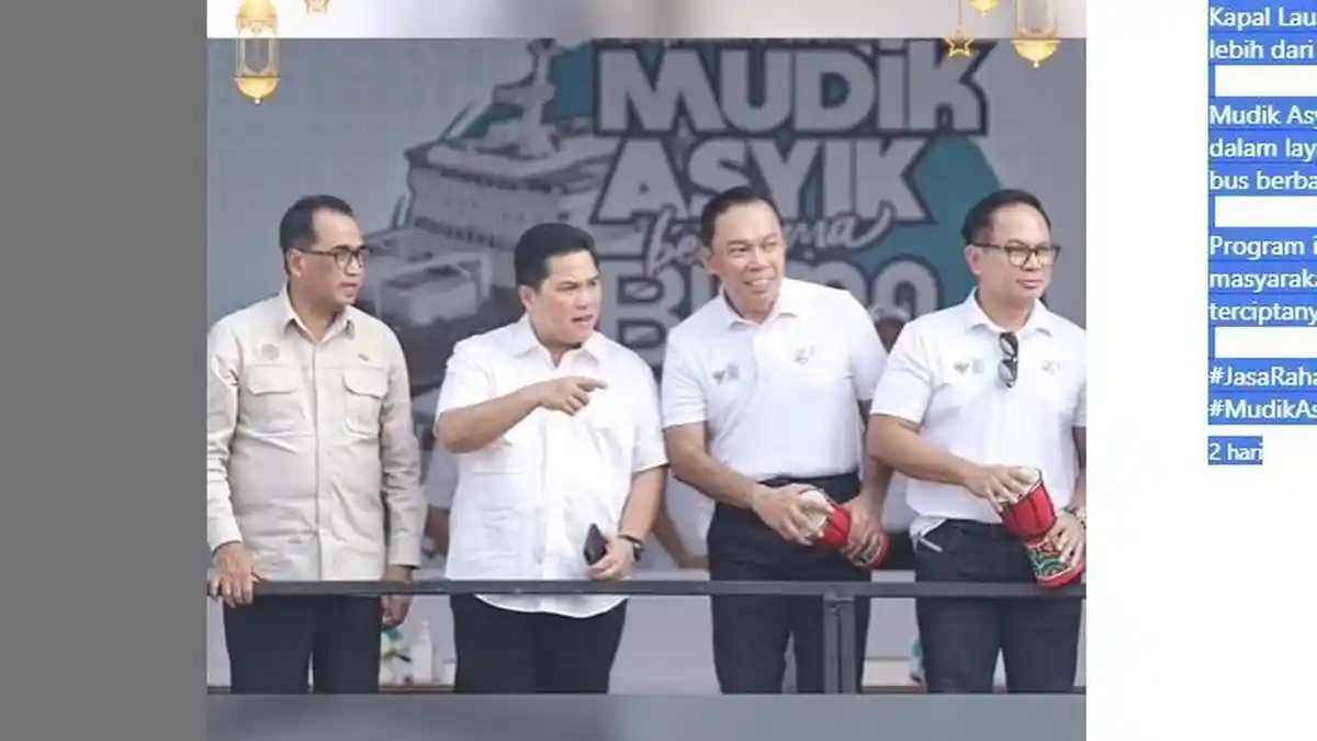 Berita Viral Menteri BUMN, Erick Thohir Berangkatkan 100 Ribu Peserta Program Mudik Gratis BUMN