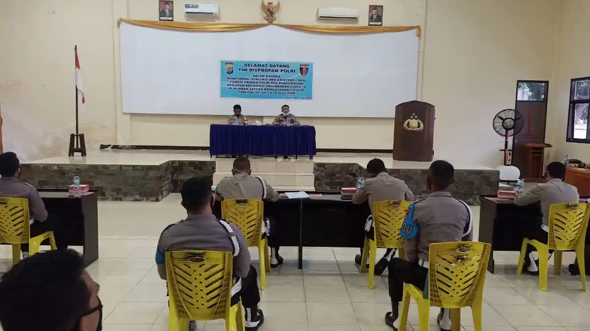 Antisipasi Penyebaran Covid-19, Propam Polri Kunjungi Polres Minsel