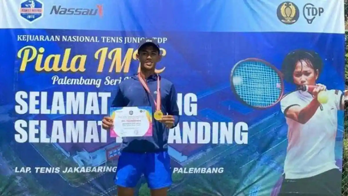 Atlet PON Aceh, Zaid Aulia, Berjaya di Kejurnas Tenis Junior IMTC-Nurdin Halid