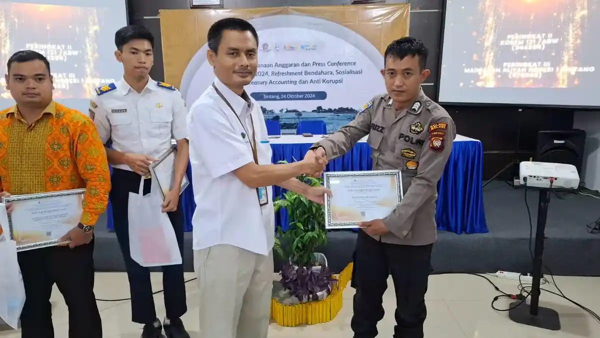 Polres Melawi Raih Piagam Penghargaan dari KPPN Sintang