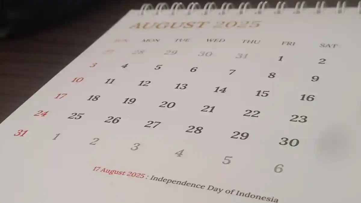 Kalender Agustus 2025, Libur Nasional Kemerdekaan Indonesia, Daftar Akhir Pekan, Ada Cuti Bersama?