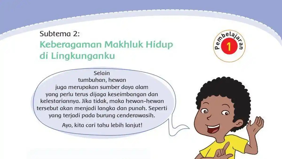 Kunci Jawaban Tema 3 Kelas 4 SD Halaman 48, 49, 50, 51, 52 Subtema 2 Pembelajaran 1 Buku Tematik