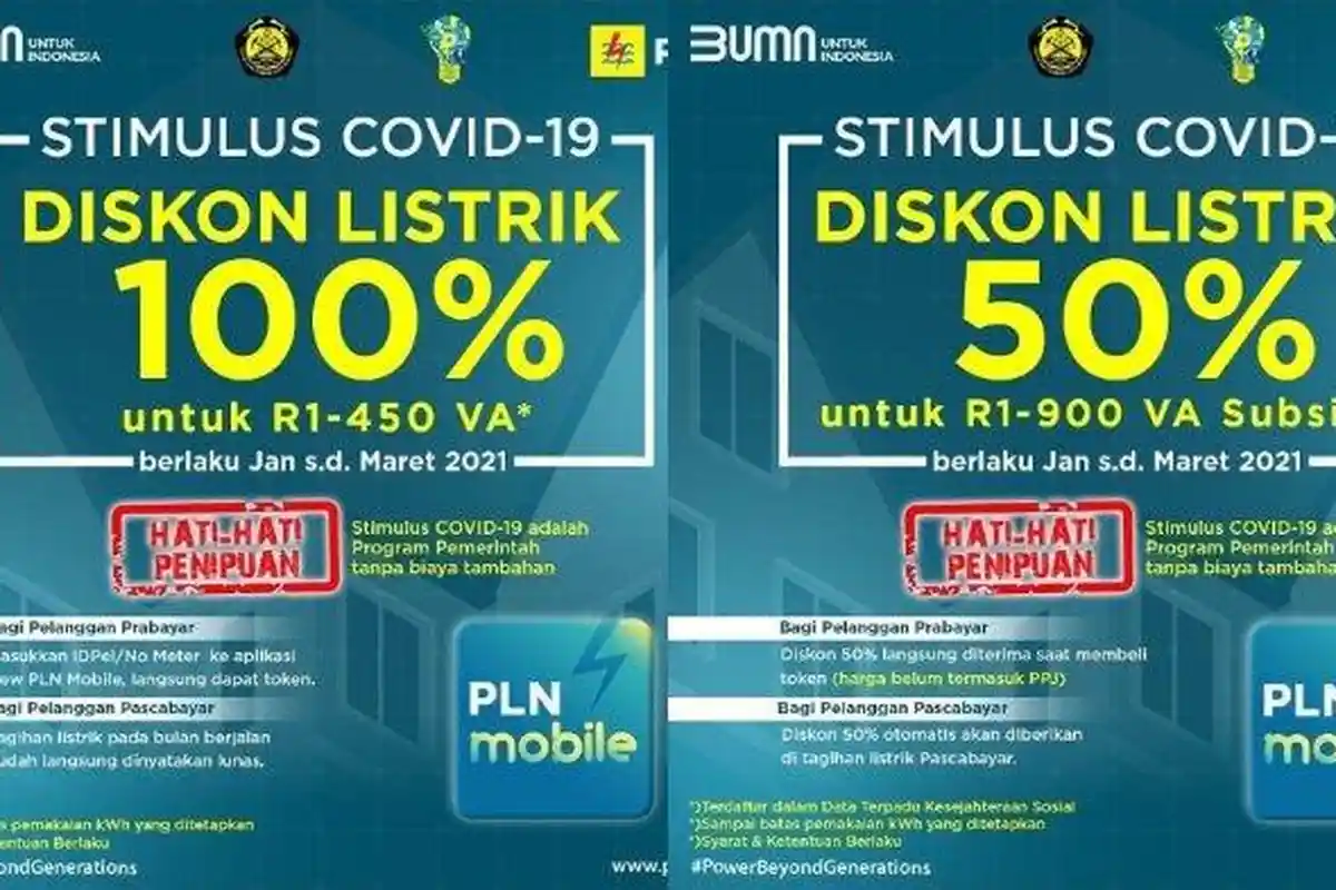 Cara Klaim Token Listriik Gratis Maret 2021 dan Diskon 50%, Pakai Lebih Tarif Sesuai Aturan Berlaku