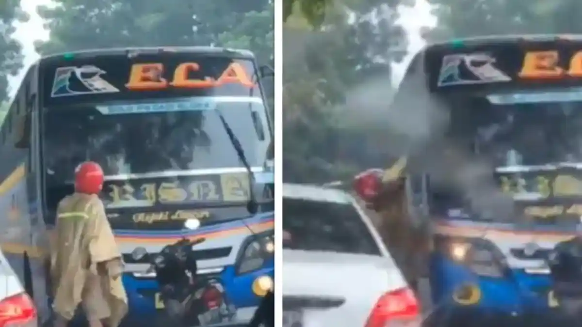 Viral Pemotor Hadang Bus Rela di Sragen, Diduga Sopir Bus Ngeblong