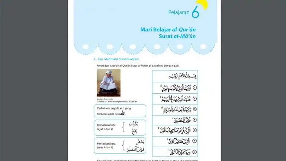 Kunci Jawaban Agama Islam Kelas 5 Pelajaran 6 Hal 57 Siapakah Pendusta Agama dalam Surat Al-Maun?