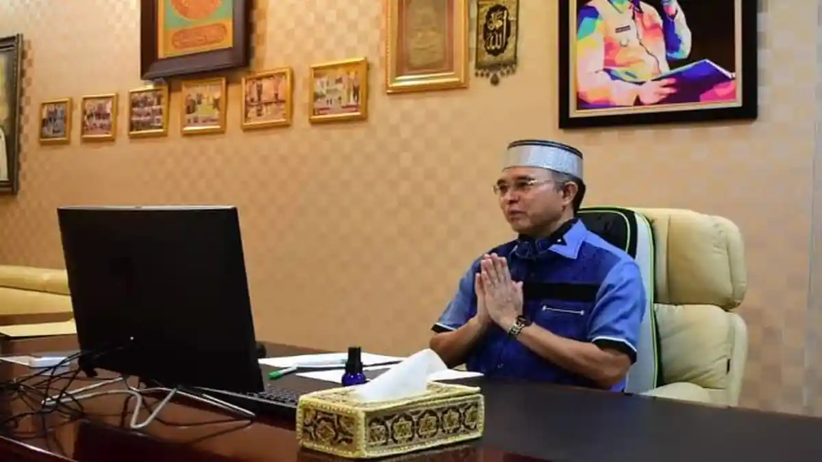 Melalui Video Conference, Bupati dan Wabup Musirawas Gelar Halal Bihalal Bersama Unsur Forkopimda