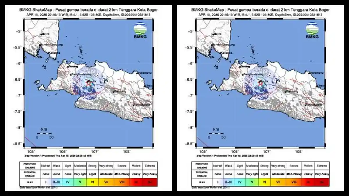 Bogor Diguncang Gempa Magnitudo 4,1: Ada 4 Gempa Susulan, Warganet Pertanyakan Lambatnya Info BMKG