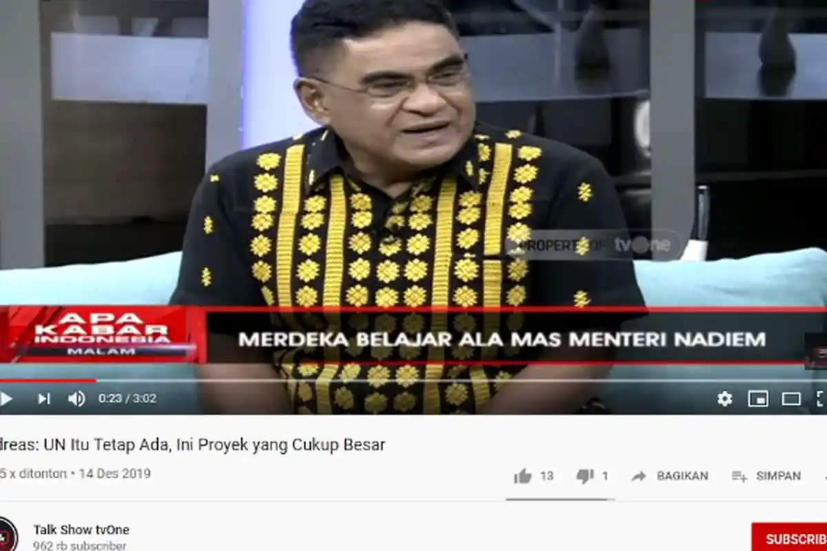 Bantah UN Dihapus, Anggota DPR Fraksi PDIP Andreas Pereira Singgung Wartawan: Ini Membingungkan