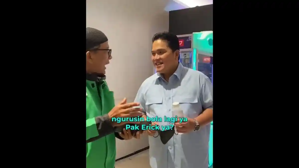 Saat Driver Ojol Bujuk Erick Thohir untuk Urus Masyarakat Indonesia