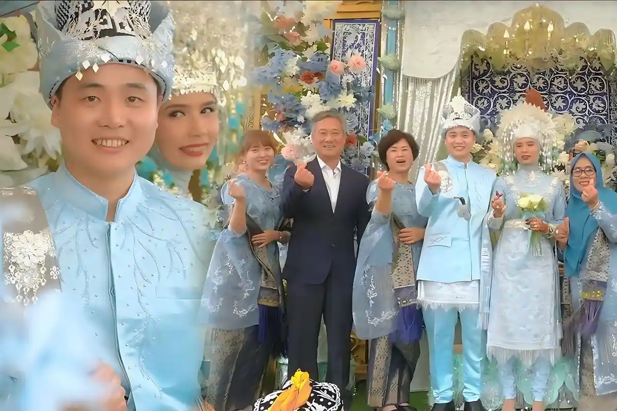 Kemesraan Gadis Aceh dan Pria Korea Selatan di Pelaminan, Foto Bareng Mertua Kompak Saranghaeyo