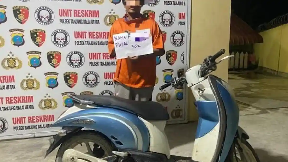 Pria di Tanjungbalai Ditangkap karena Curi Sepeda Motor, Korban Awalnya Parkirkan Motor Depan Rumah