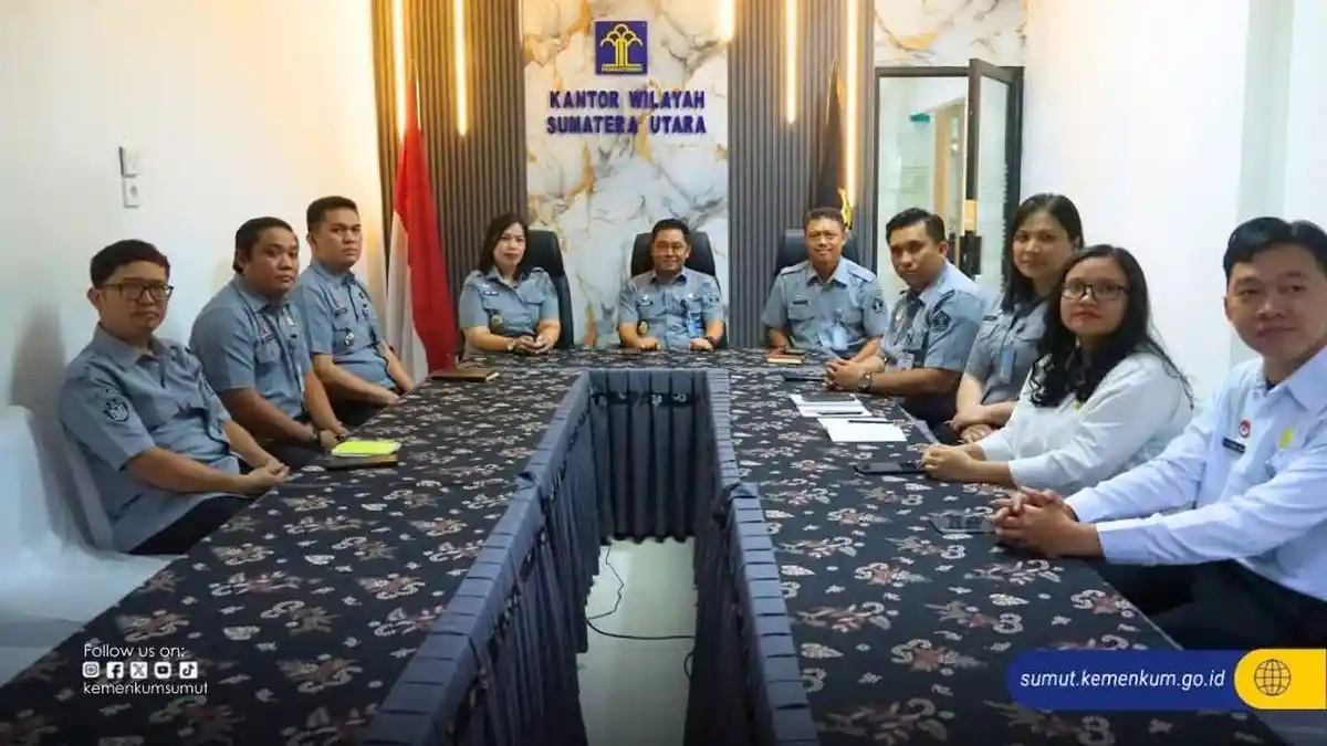 Komitmen Tingkatkan Layanan, Kanwil Kemenkum Sumut Ikuti Penyeragaman Standar Pelayanan Publik