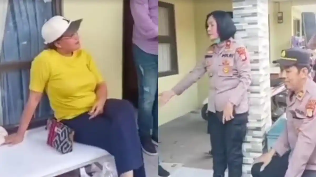 Viral Emak-emak Bersikap Kasar kepada Polisi, Nyolot saat Ditegur Baik-baik