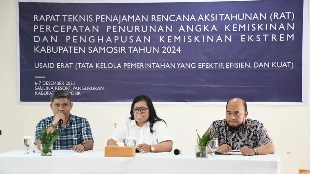 Pemkab Samosir Gelar Rapat Teknis Penajaman Rencana Aksi Percepatan Penurunan Angka Kemiskinan