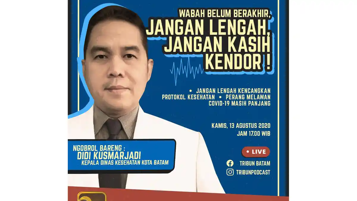 Tribun Podcast Batam: Covid-19 Belum Selesai, Siap-siap Ada Sanksi bagi Pelanggar Protokol Kesehatan