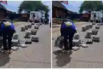 Ompreng MBG Viral Berserakan di Jalanan Lubuklinggau, Diduga Akibat Kelalaian Sopir