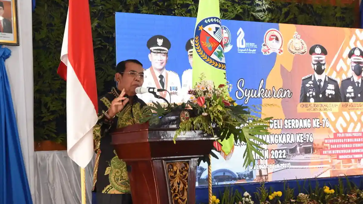 Syukuran HUT ke 76, Mantan Bupati Zainuddin Mars Minta Jajaran Pemkab Deliserdang Jangan Tidur