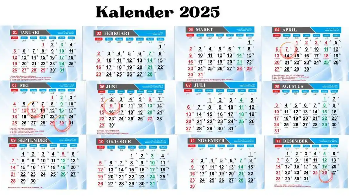 Kalender 2025: Daftar Cuti Bersama di Bulan Mei dan Juni, Ada Kenaikan Yesus Kristus dan Idul Adha