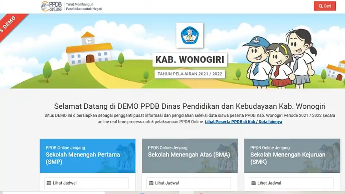 Link PPDB Online 2021 untuk SMP di Wonogiri : Pendaftaran Bakal Dibuka Besok, Sudah Bisa Dipelajari