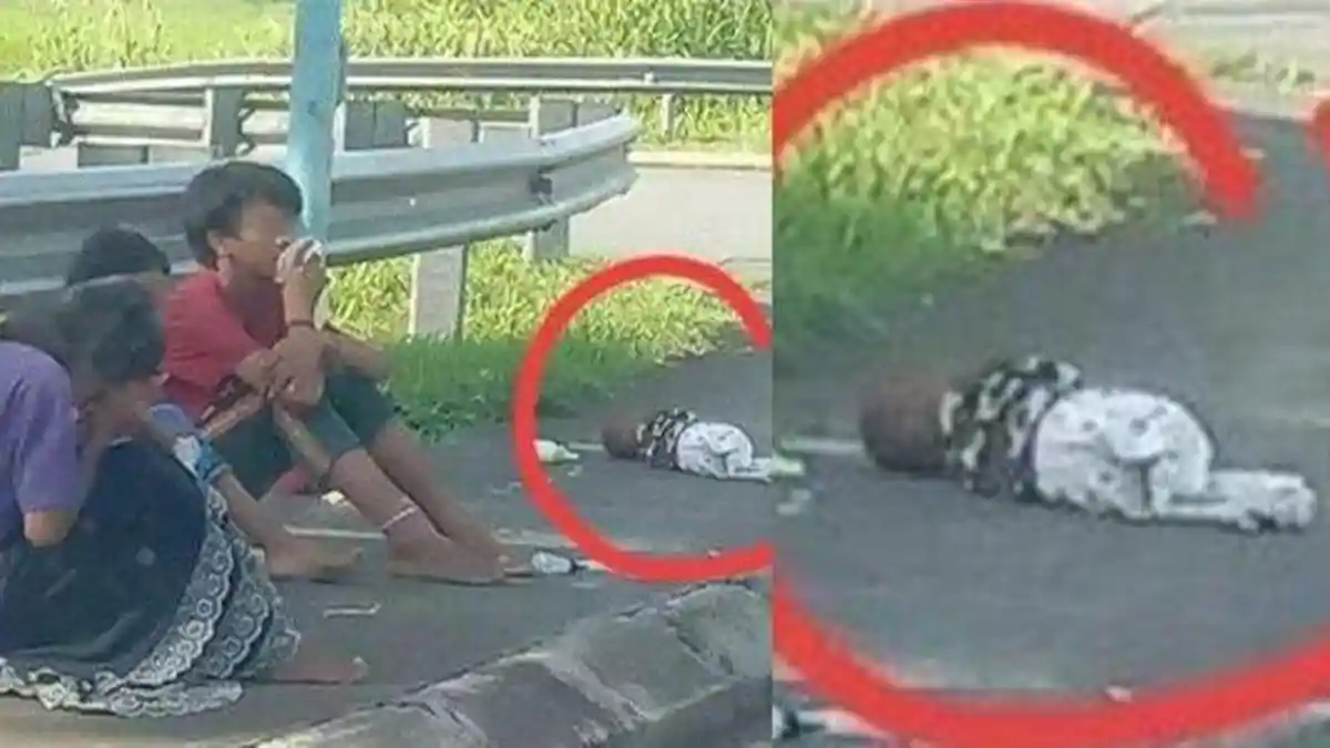 VIRAL Sosok Wanita Ngemis Sambil Baringkan Bayi di Trotoar Demi Dikasihani, Diduga Pecandu Narkoba