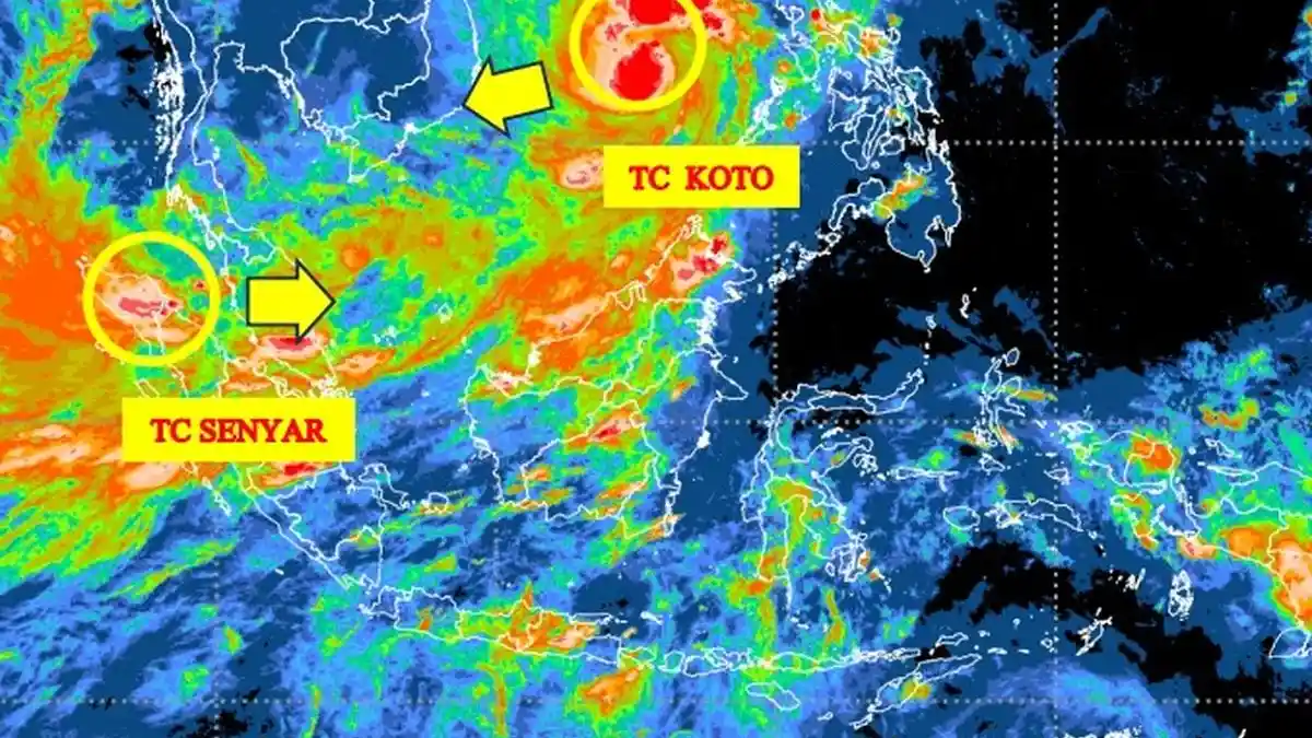 Dua Siklon Tropis Muncul Bersamaan, BMKG Ingatkan Ancaman Cuaca Ekstrem di Banyak Wilayah
