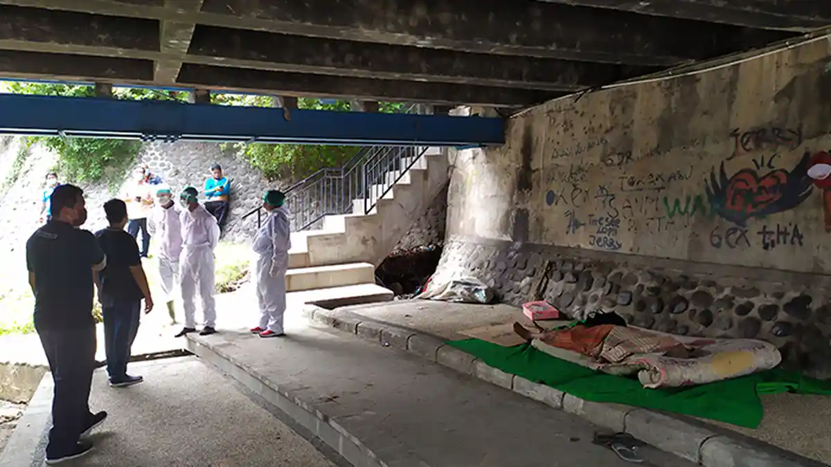 Mayat Pria di Jembatan Tukad Korea Denpasar, Diduga Telah Meninggal Sejak 2 Hari Lalu