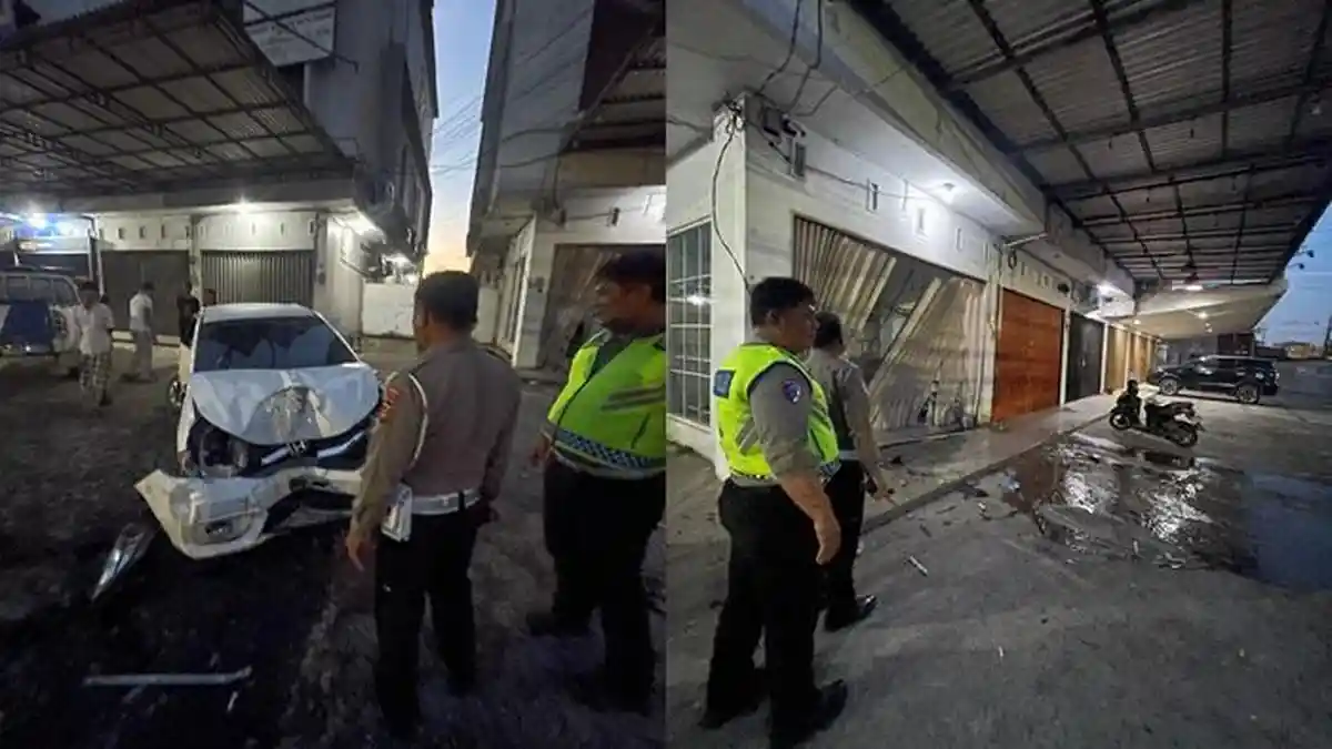Tragis di Subuh Hari, Pengemudi Brio Tewas Seketika Usai Tabrak Ruko di Palembang