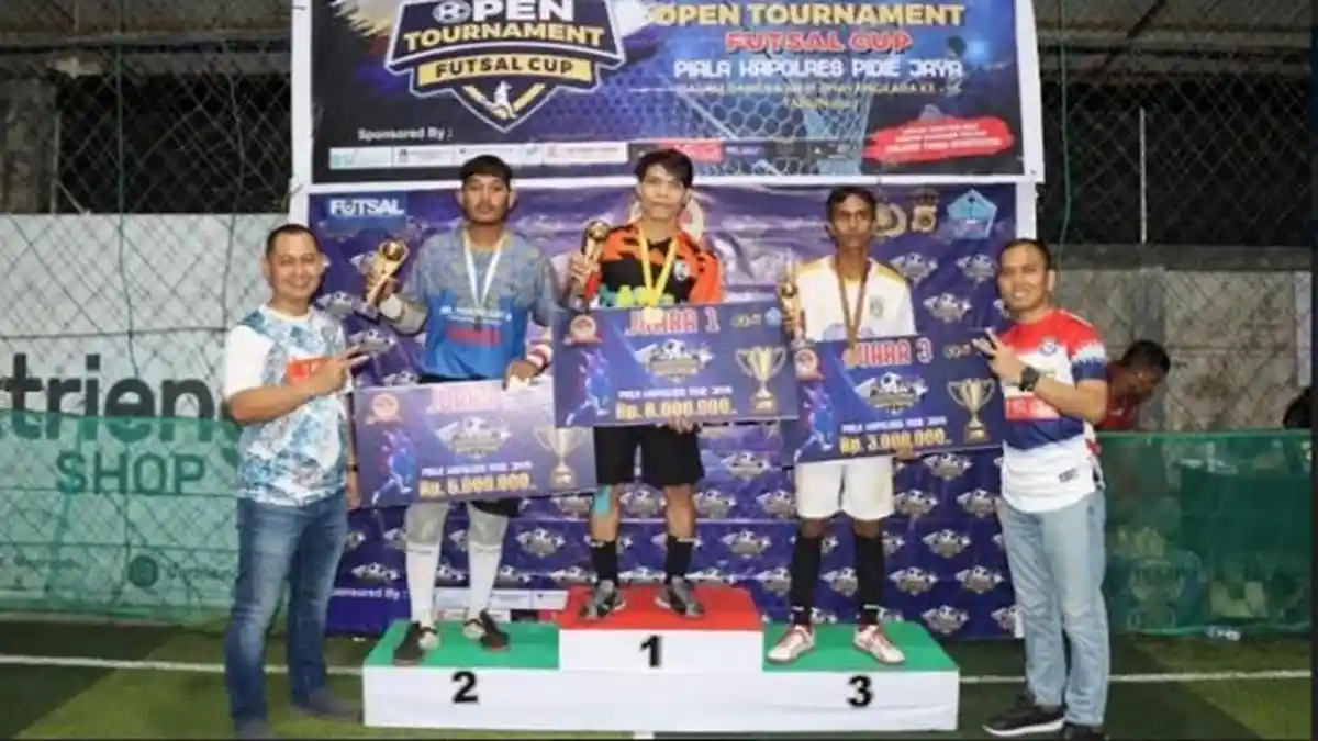 AKA Futsal Pidie Juara Turnamen Futsal Kapolres Pidie Jaya
