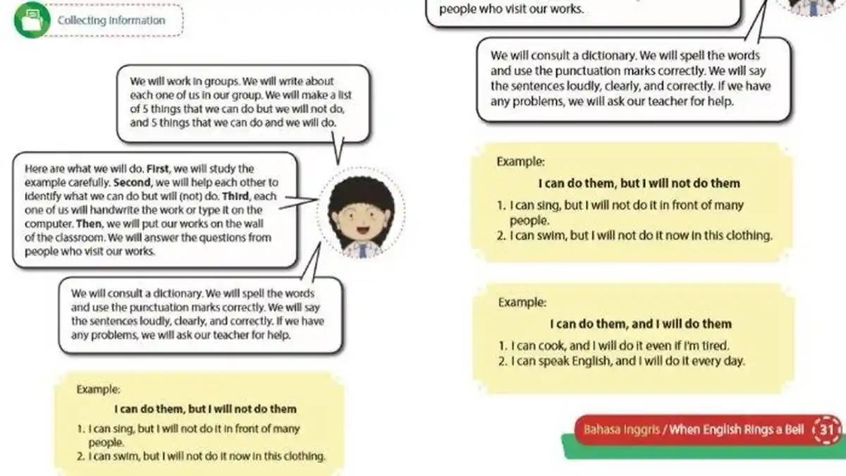 Kunci Jawaban Bahasa Inggris Kelas 8 Halaman 31: I Can do Them But I, Collecting Information