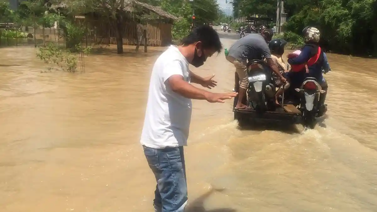 Banjir di Lhokseumawe Mulai Surut, Simpang Jalan Elak Masih Terendam