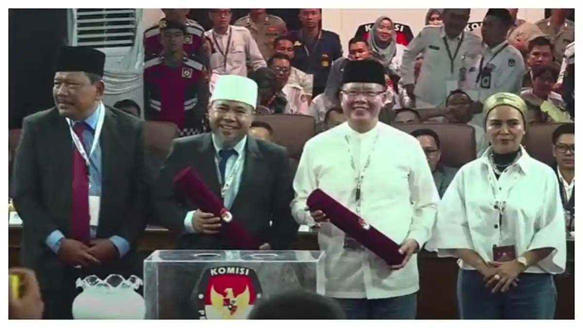 Nomor Urut Pilgub Bengkulu 2024: Helmi Hasan-Mian 1, Rohidin Mersyah-Meriani 2