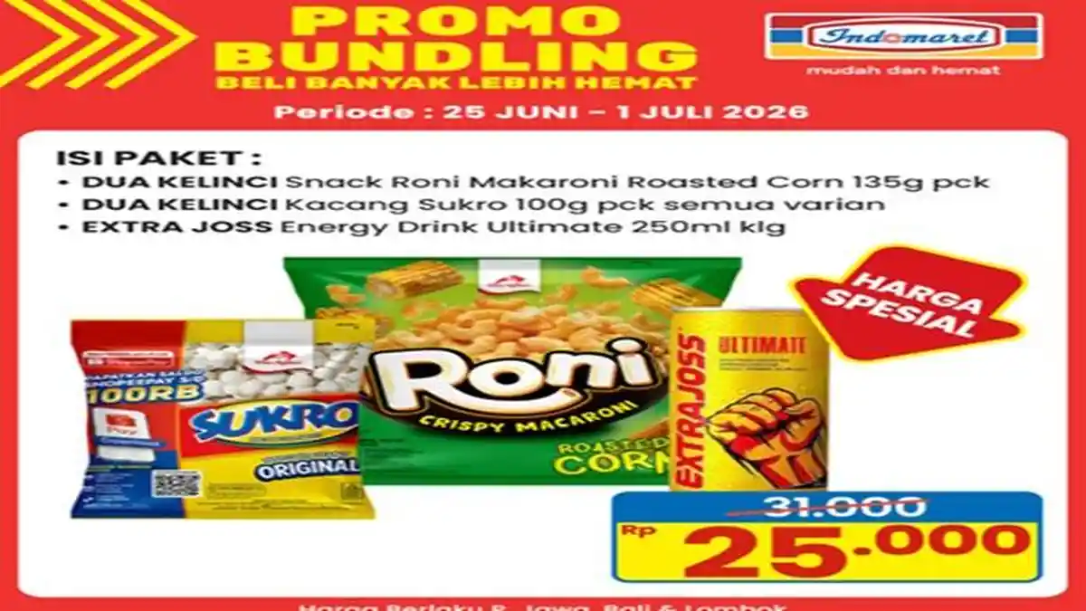 Promo Indomaret Promo Bundling, Dapatkan Isi Paket Dua Kelinci dan Extra Joss Cuma Rp 25.000 - Pos-kupang.com