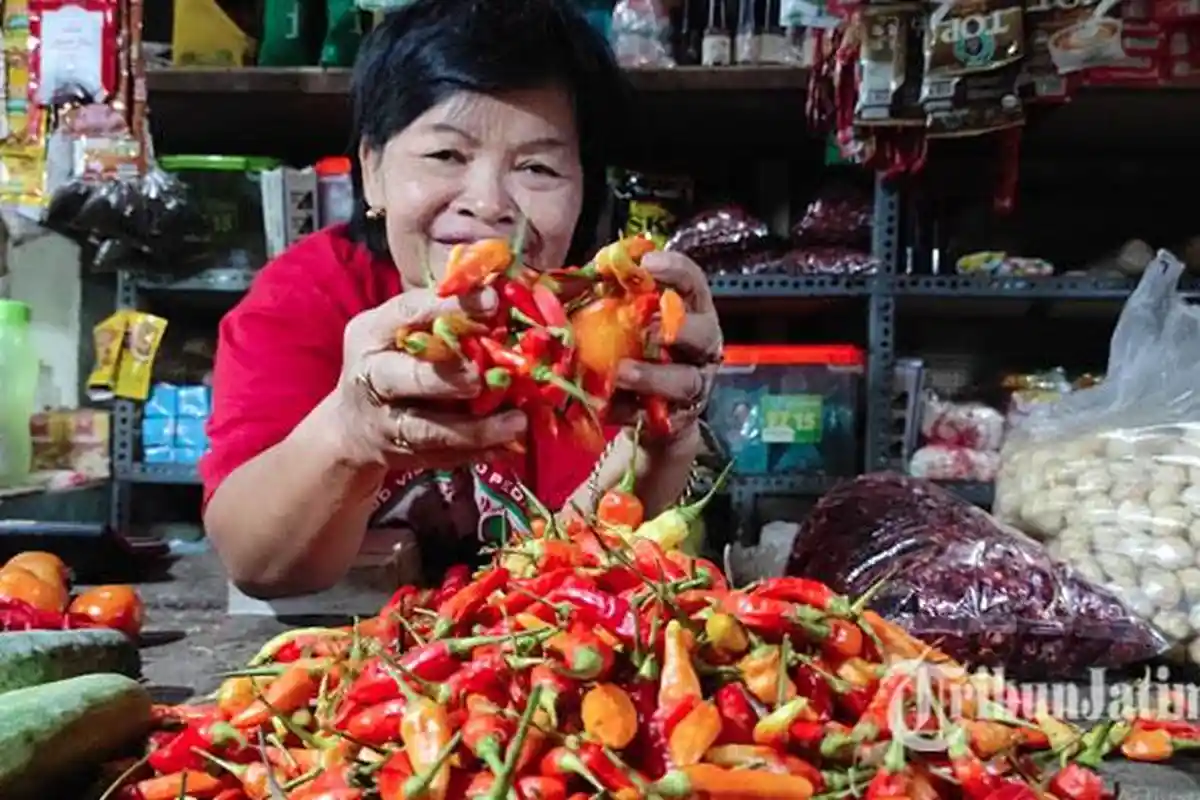 Harga Cabai Rawit di Madiun Meroket, Satu Ons Bisa Tembus Rp8000, Pembeli Beralih ke Cabai Kering