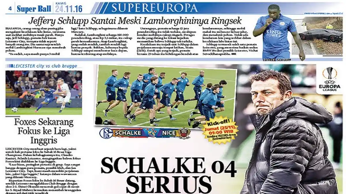 Schalke 04 Turunkan Kekuatan Penuh Hadapi Nice