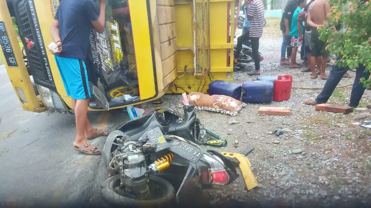 Tabrakan Beruntun di Manunggal Luwu Timur, Pengemudi Truk Serahkan Diri di Polres