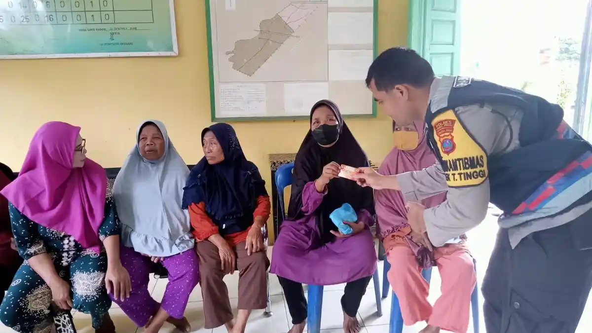 Bhabinkamtibmas Polsek Tebingtinggi Imbau Warga Waspada Bencana