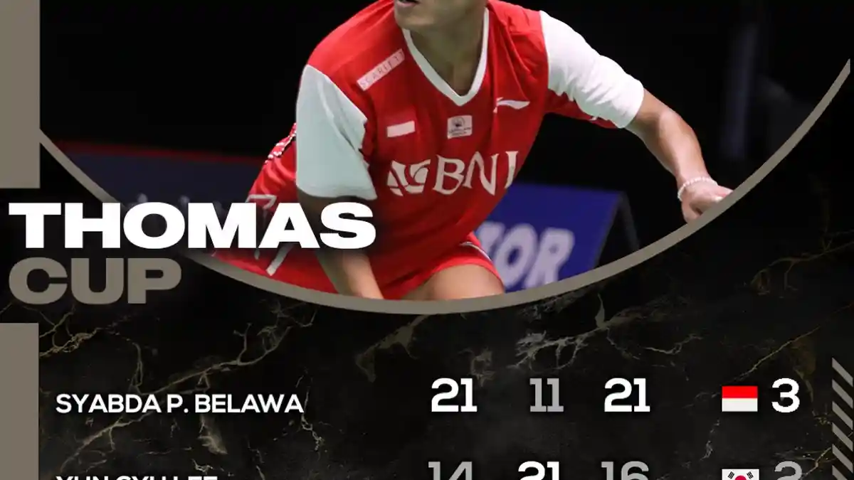 HASIL Piala Thomas 2022 - Menang Comeback dari Korsel, Syabda Perkasa Bawa Indonesia Juara Grup