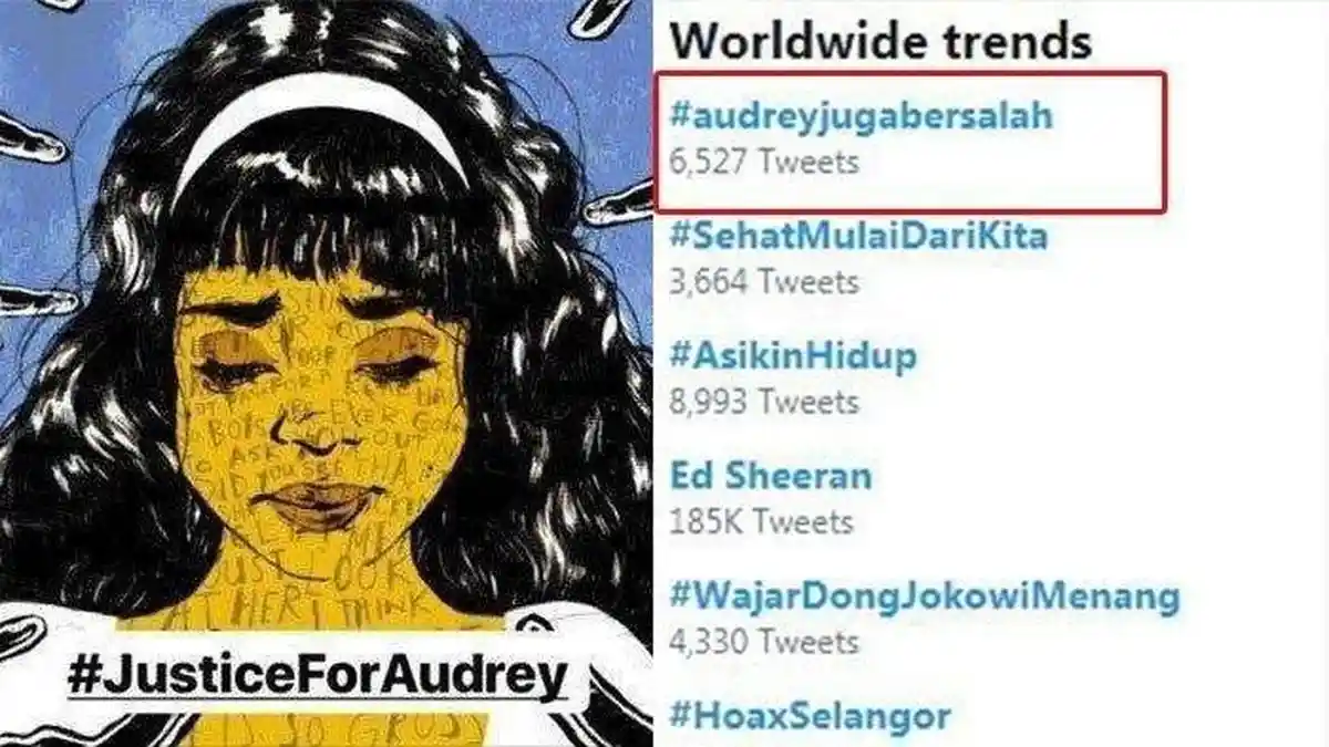 Antara Fakta dan Hoaks Kasus Pengeroyokan Siswi SMP, #AudreyJugaBersalah Muncul di Trending Twitter