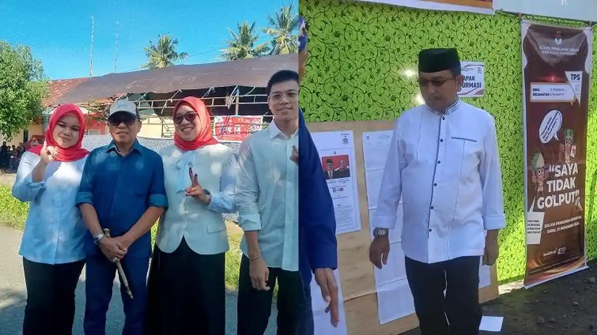 Paslon Bupati dan Wakil Bupati Pasangkayu Mencoblos di TPS Berbeda