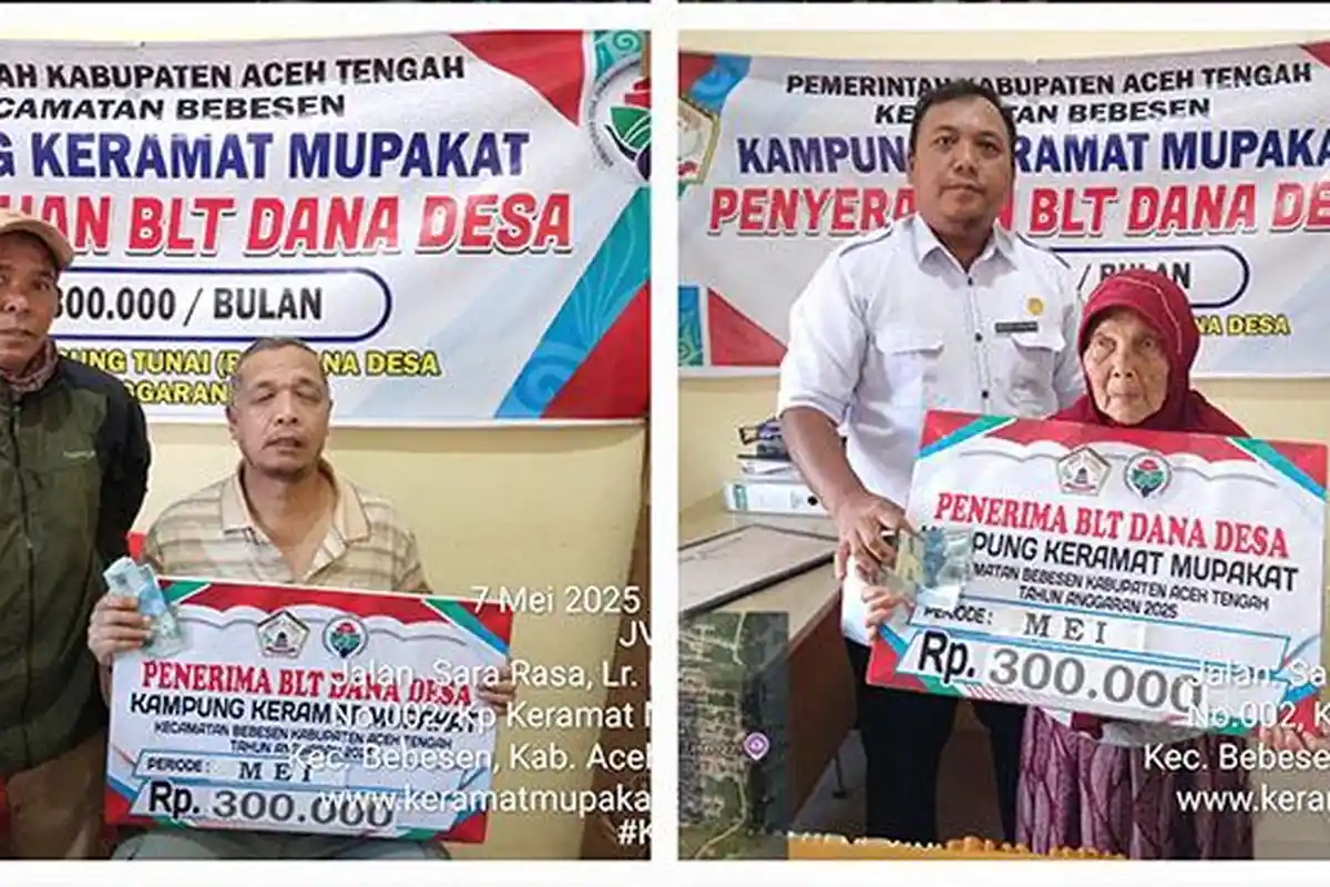 28 KPM di Kampung Keramat Mupakat Aceh Tengah Terima BLT DD Tahap ke Lima