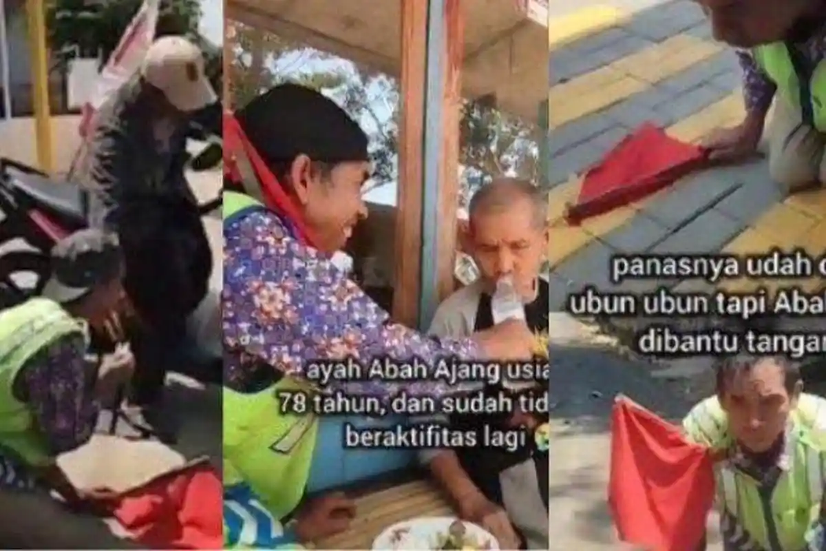 Perjuangan Abah Ajang Disabilitas Hidupi Ayah yang Sakit, Jadi Tukang Parkir Meski Cuma Merangkak