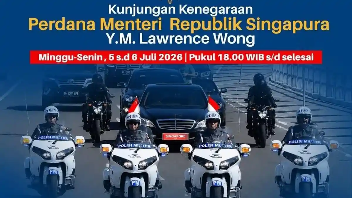 PM Singapura Kunjungi Jakarta, Simak Rekayasa Lalu Lintas Hari Ini dan Besok - Tribunjakarta.com