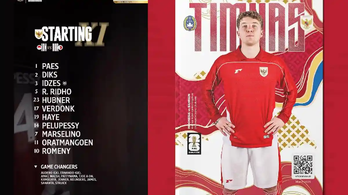 Starting Line Up Timnas Indonesia Vs Bahrain, Pelupessy, Oratmangoen dan Hubner Main