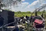 Sempat Terdengar Ledakan, Rumah Pengepul Barang Bekas di Kereng Bangkirai  Palangka Raya  Terbakar