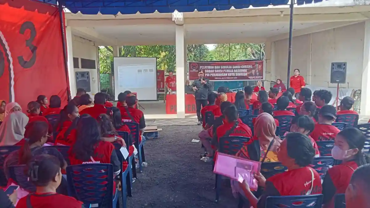 Ratusan Saksi Juang DPC PDIP Kota Sibolga Ikut Bimtek: Jangan Tinggalkan TPS, Lawan Intimidasi