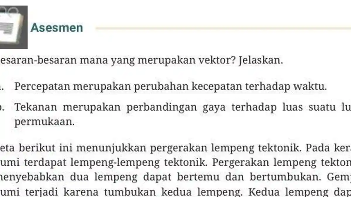 Penjabaran Jawaban Soal Asesmen Fisika Kelas 11 BAB 1: Vektor