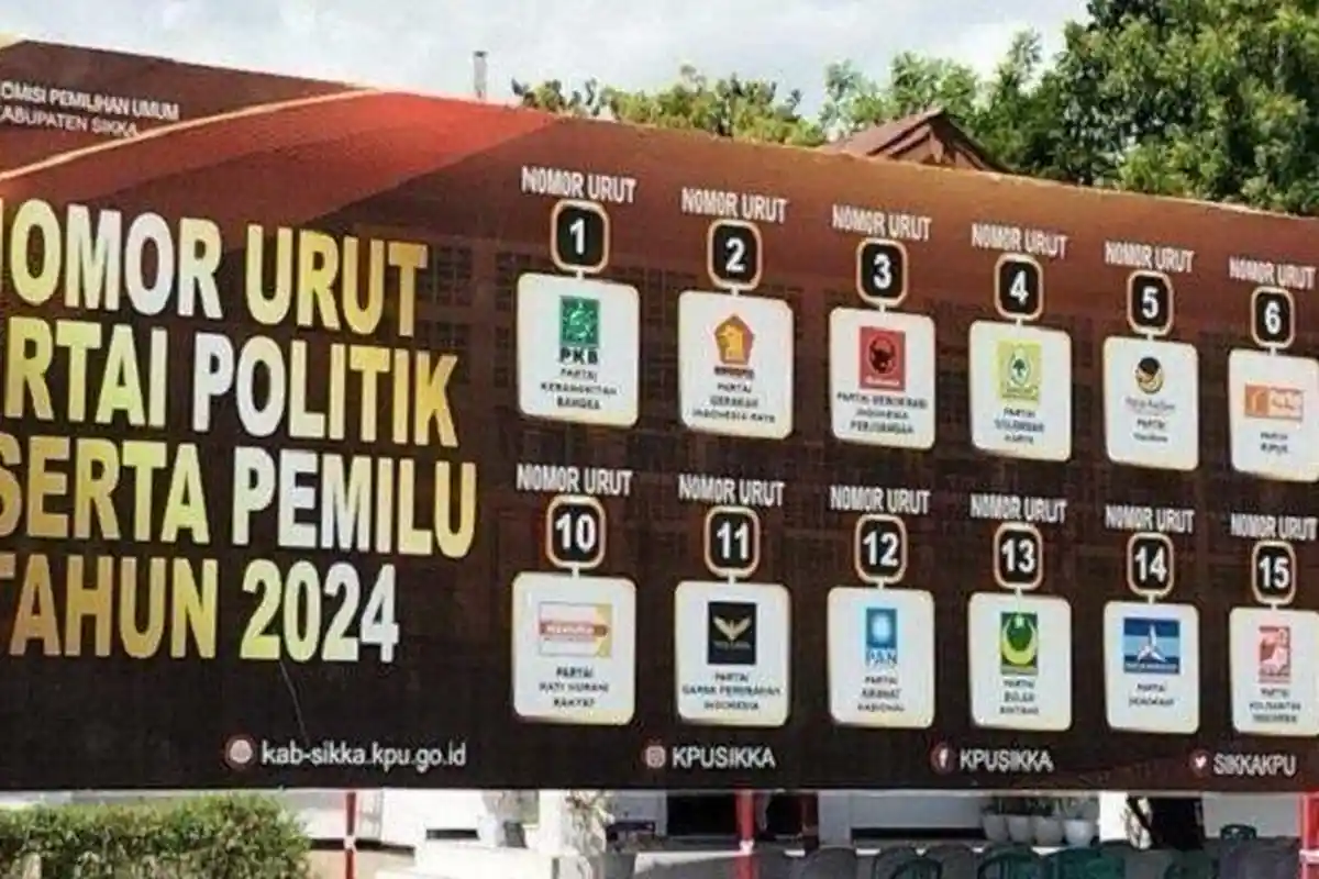 Delapan Partai Dengan Suara Terbanyak di NTT Hasil Perhitungan Sementara KPU, Data Masuk 45 Persen