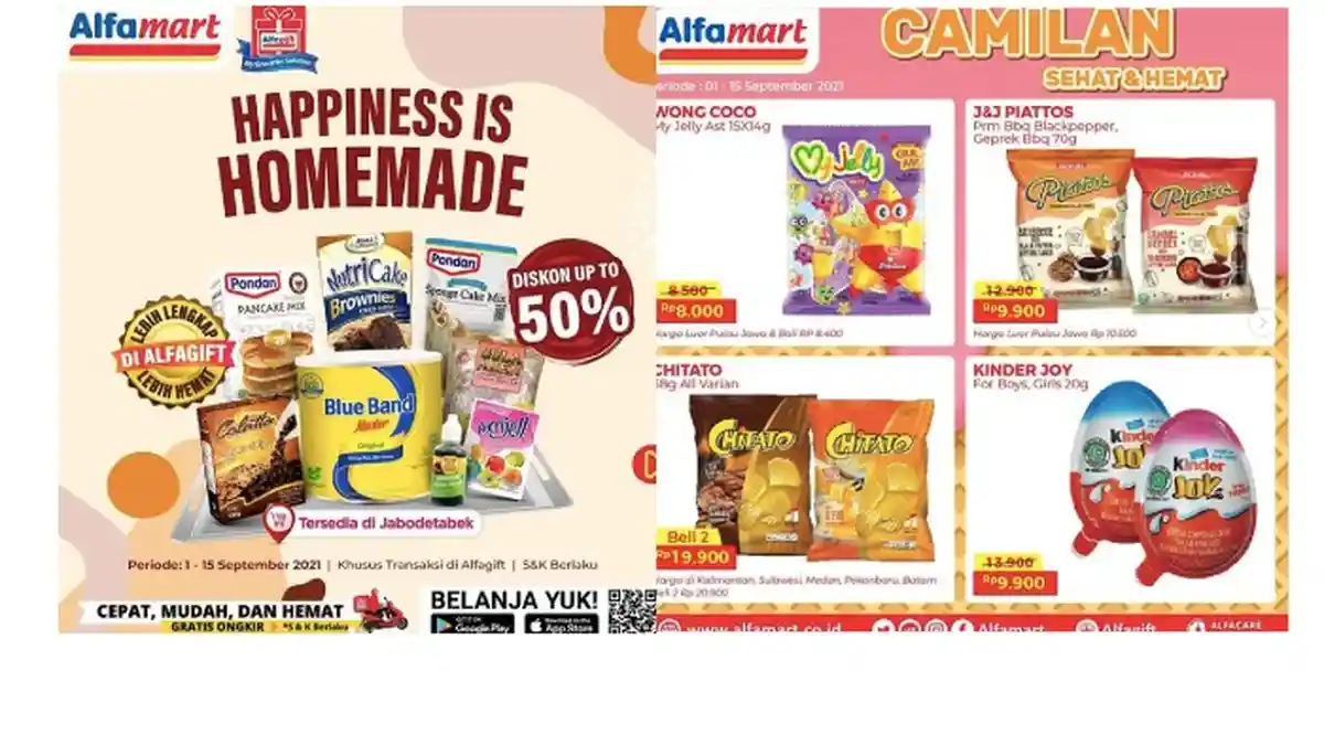 Promo Alfamart Rabu 8 September Diskon Hingga 50 Persen Bahan Kue, Camilan Sehat dll